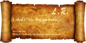 Labáth Rajmunda névjegykártya